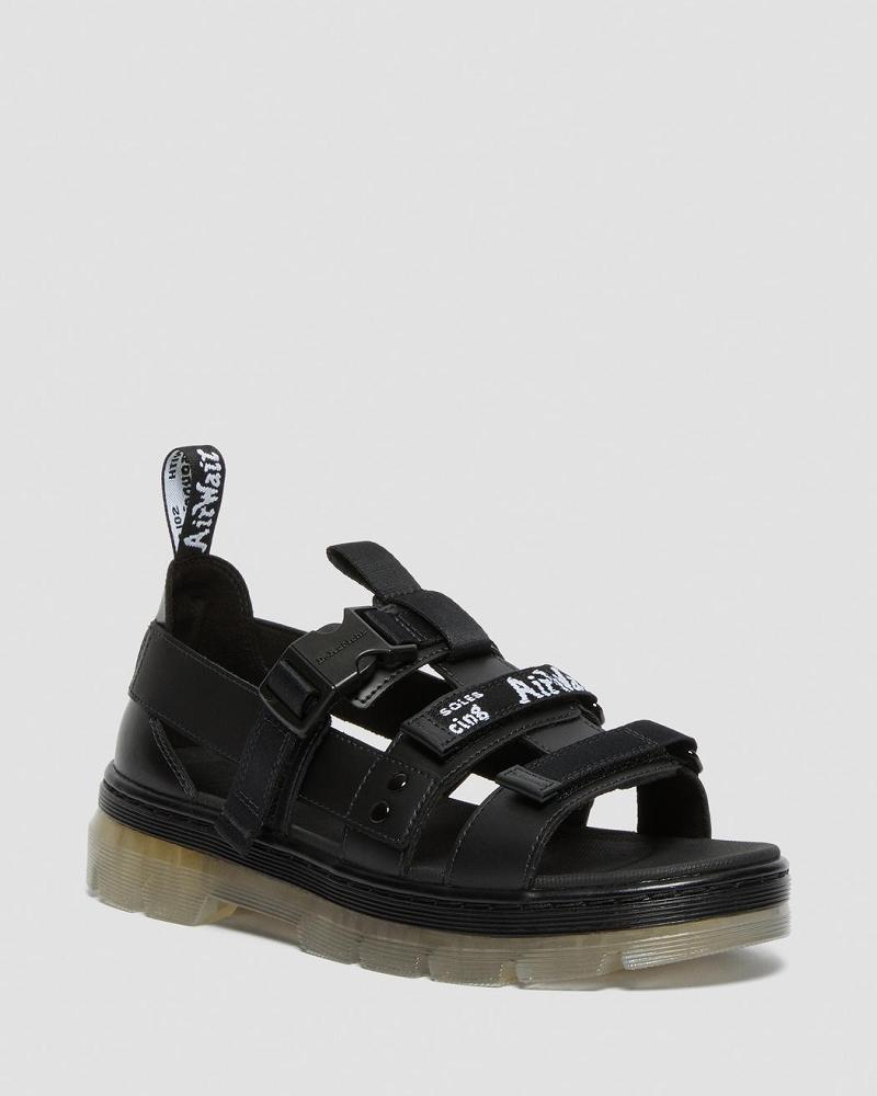 Sandalias Con Tiras Dr Martens Pearson Iced Casuales Hombre Negros | MX 166EBC